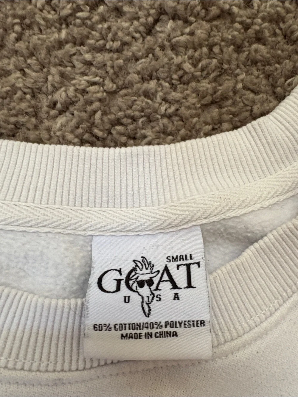 White GOAT USA Crewneck Sweater